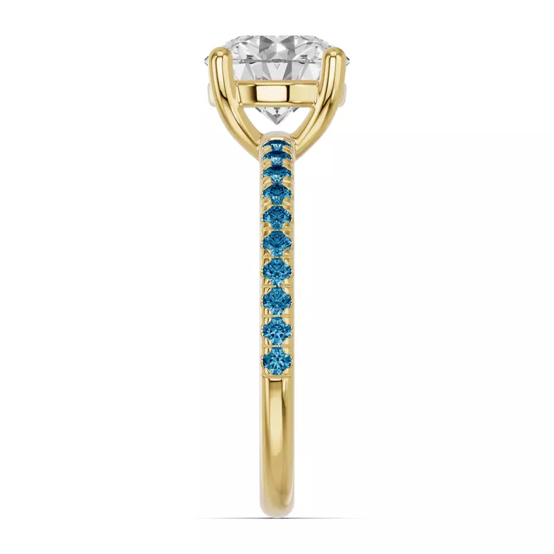 14K Yellow Gold Spectra London Blue Topaz Engagement Ring
