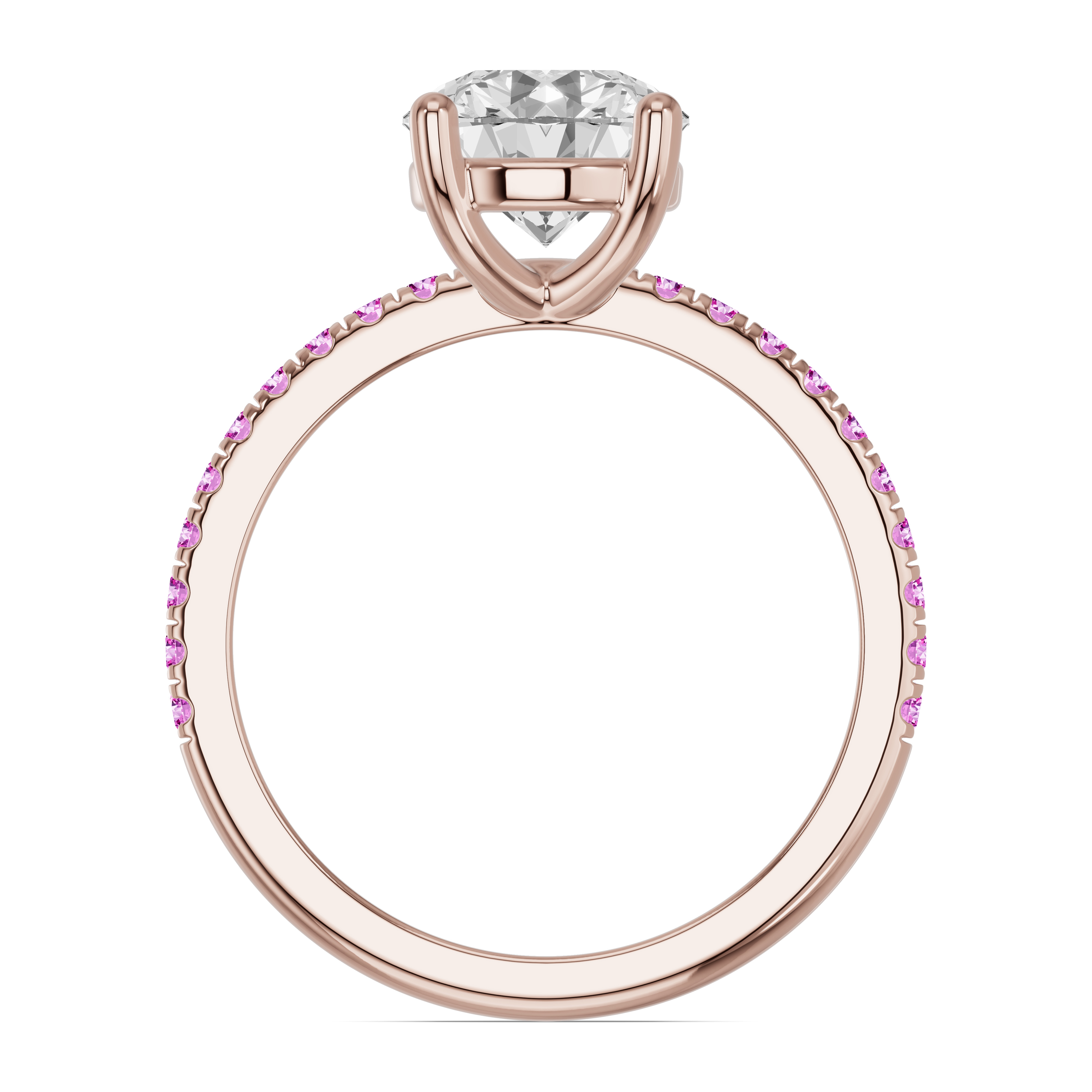 14K Rose Gold Spectra Pink Sapphire Engagement Ring