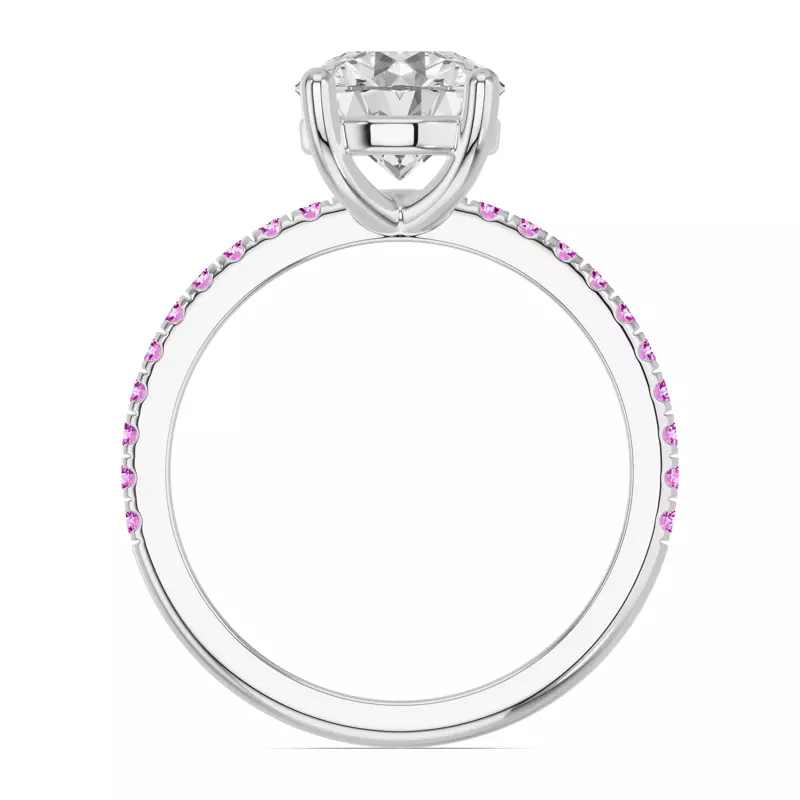 14K White Gold Spectra Pink Sapphire Engagement Ring