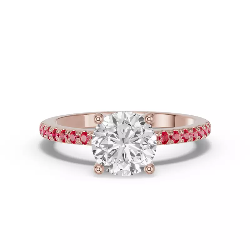 14K Rose Gold Spectra Ruby Engagement Ring