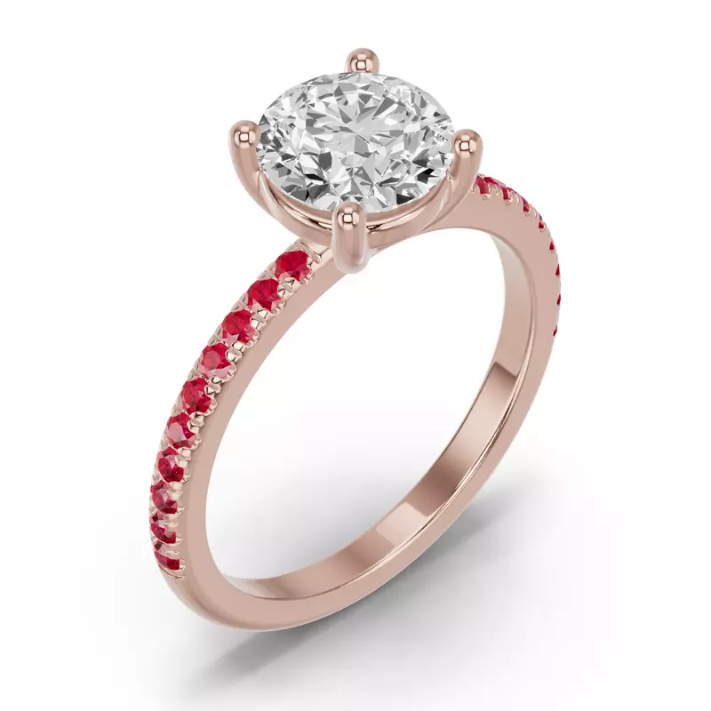 14K Rose Gold Spectra Ruby Engagement Ring