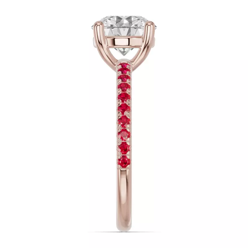 14K Rose Gold Spectra Ruby Engagement Ring