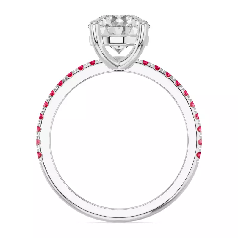 14K White Gold Spectra Ruby Engagement Ring