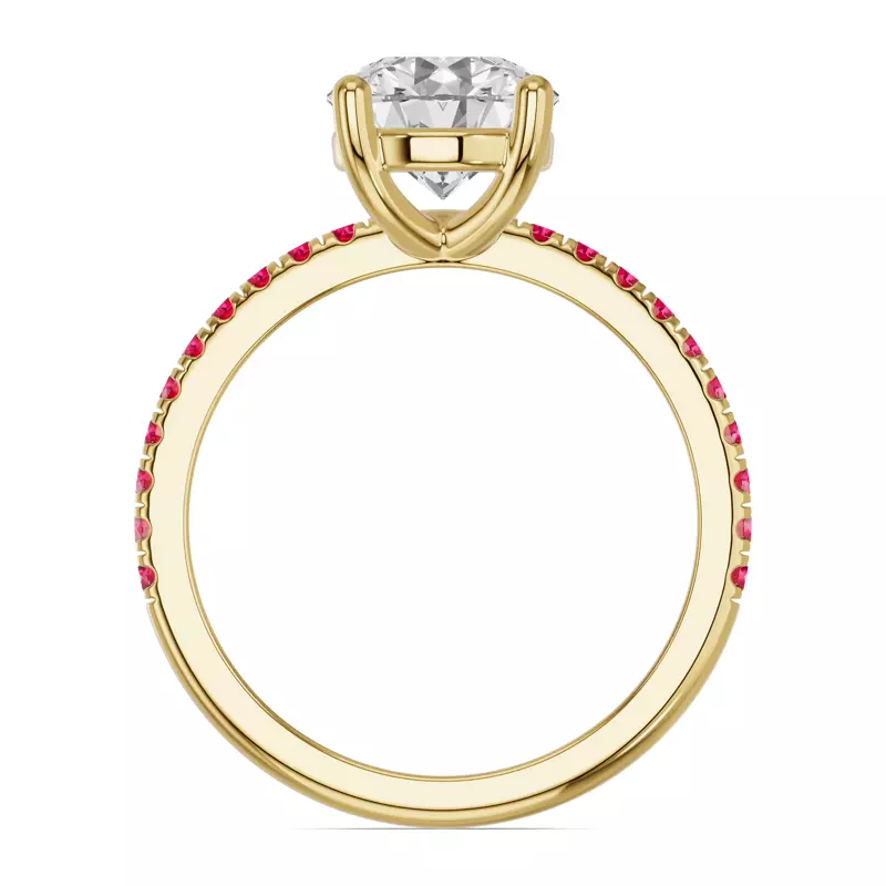 14K Yellow Gold Spectra Ruby Engagement Ring