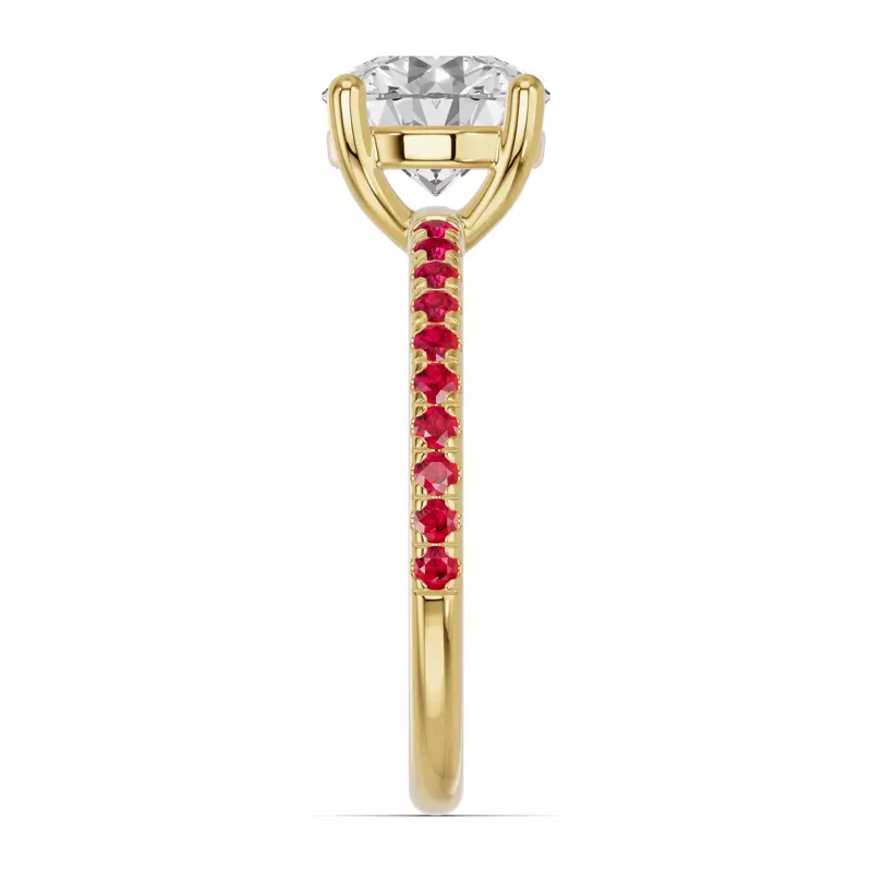 14K Yellow Gold Spectra Ruby Engagement Ring