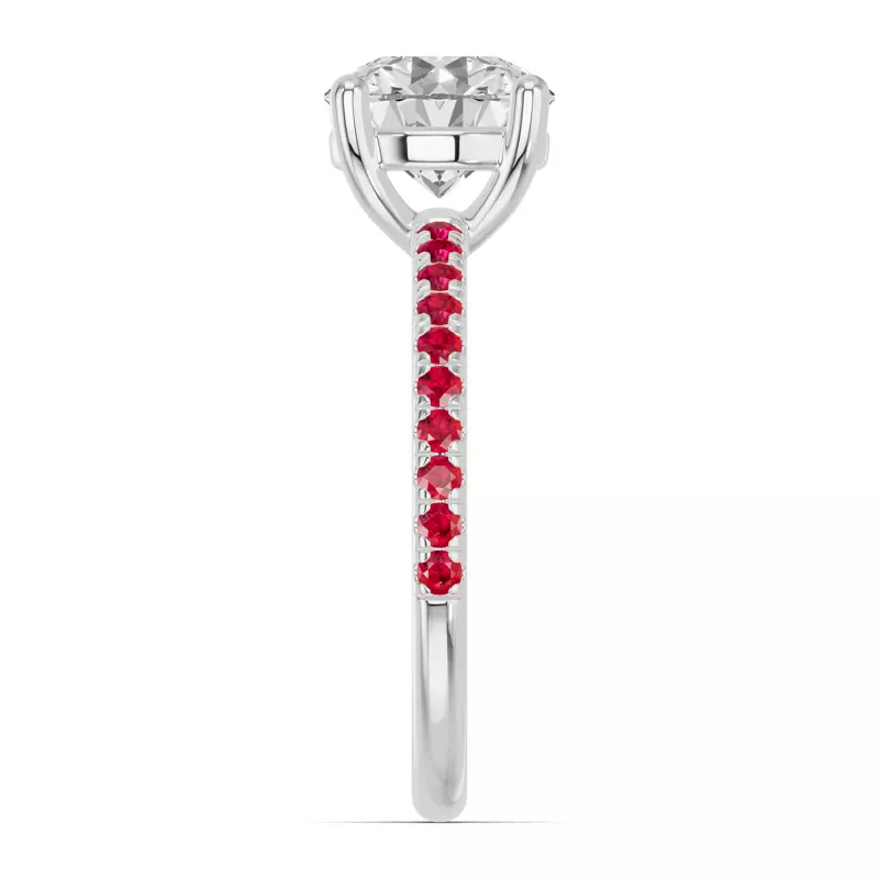 Platinum Spectra Ruby Engagement Ring