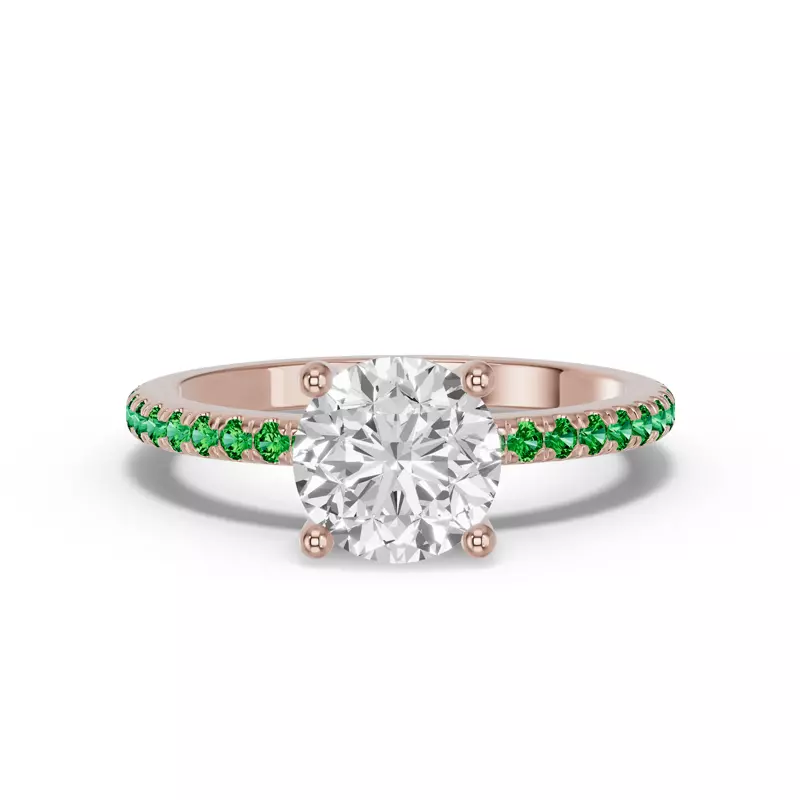 14K Rose Gold Spectra Tsavorite Engagement Ring