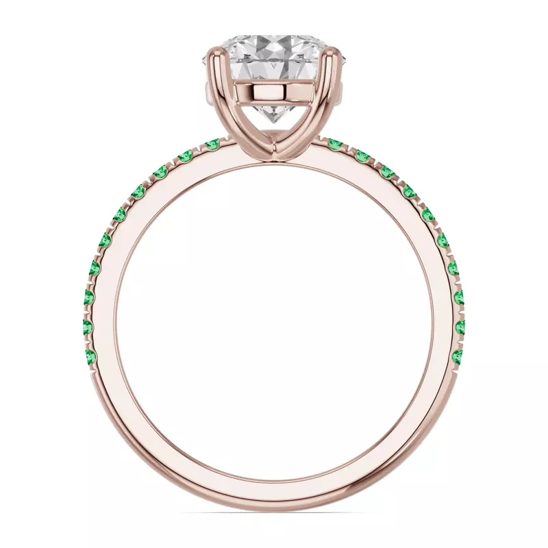 14K Rose Gold Spectra Tsavorite Engagement Ring