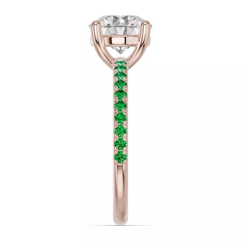 14K Rose Gold Spectra Tsavorite Engagement Ring