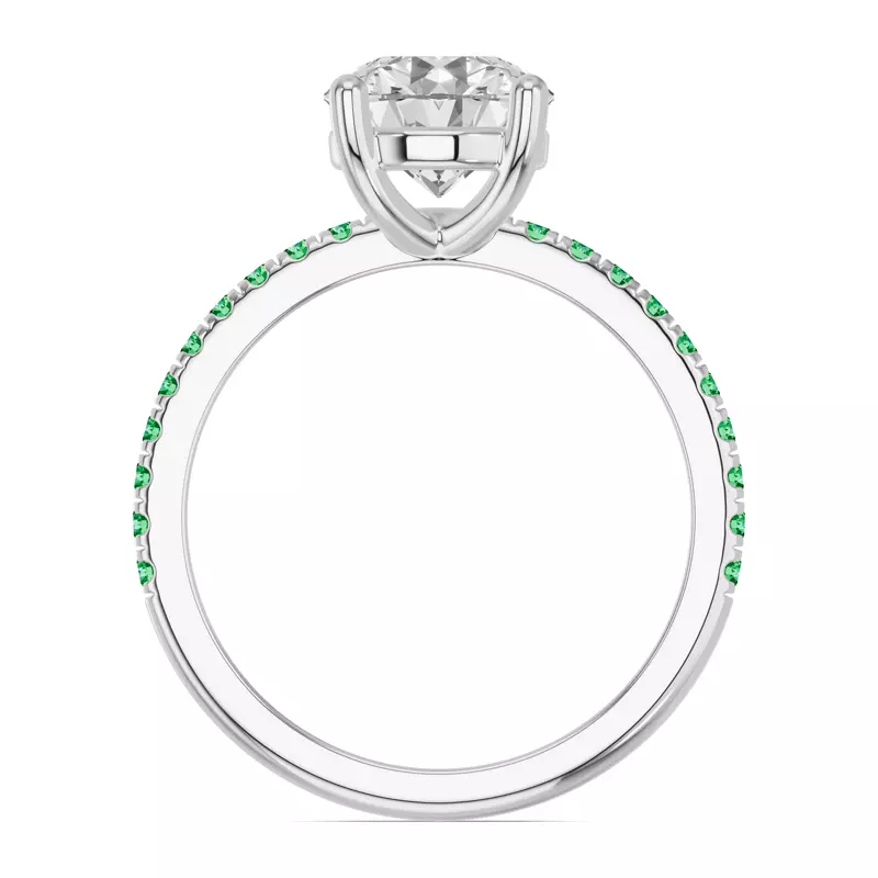 14K White Gold Spectra Tsavorite Engagement Ring