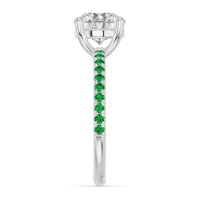 14K White Gold Spectra Tsavorite Engagement Ring