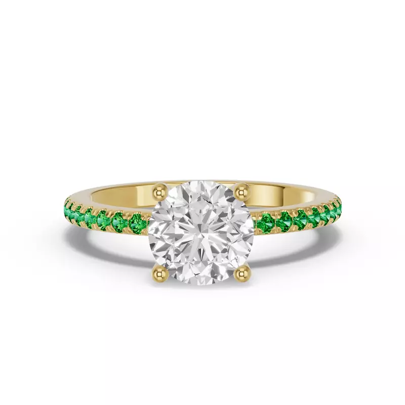 14K Yellow Gold Spectra Tsavorite Engagement Ring