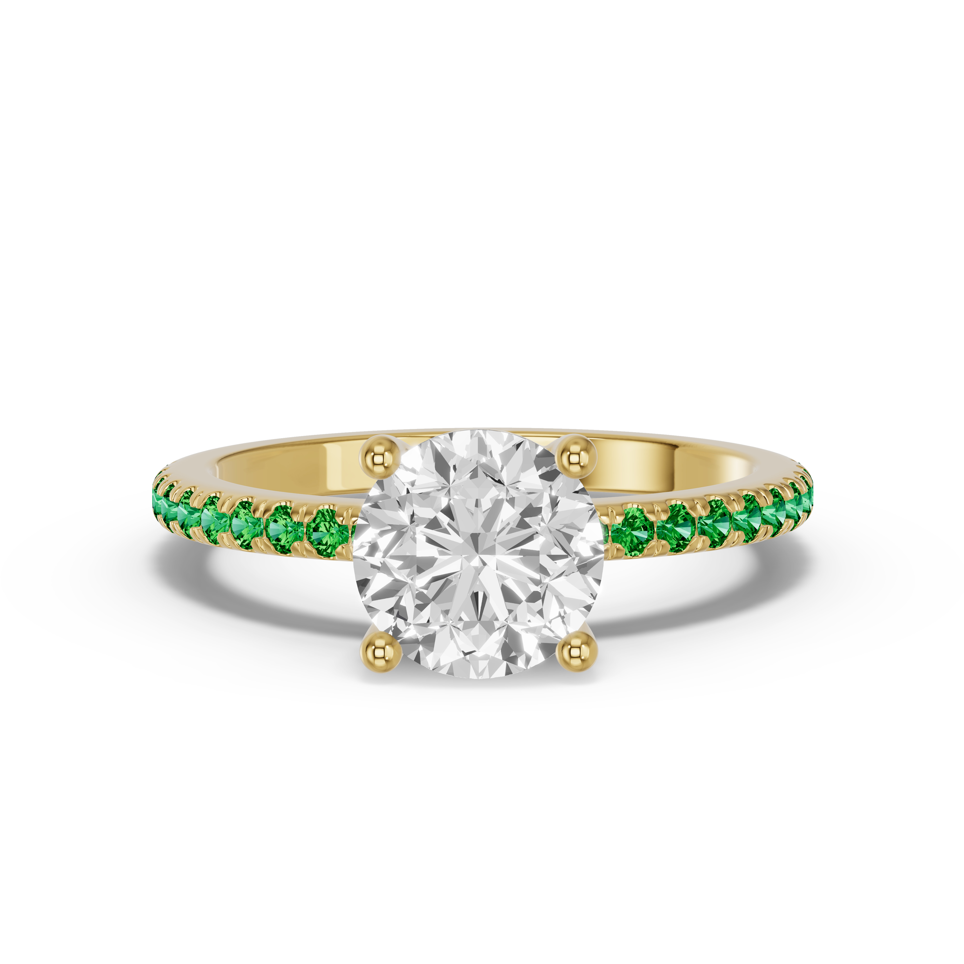 14K Yellow Gold Spectra Tsavorite Engagement Ring