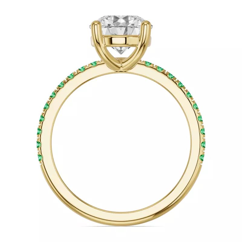 14K Yellow Gold Spectra Tsavorite Engagement Ring