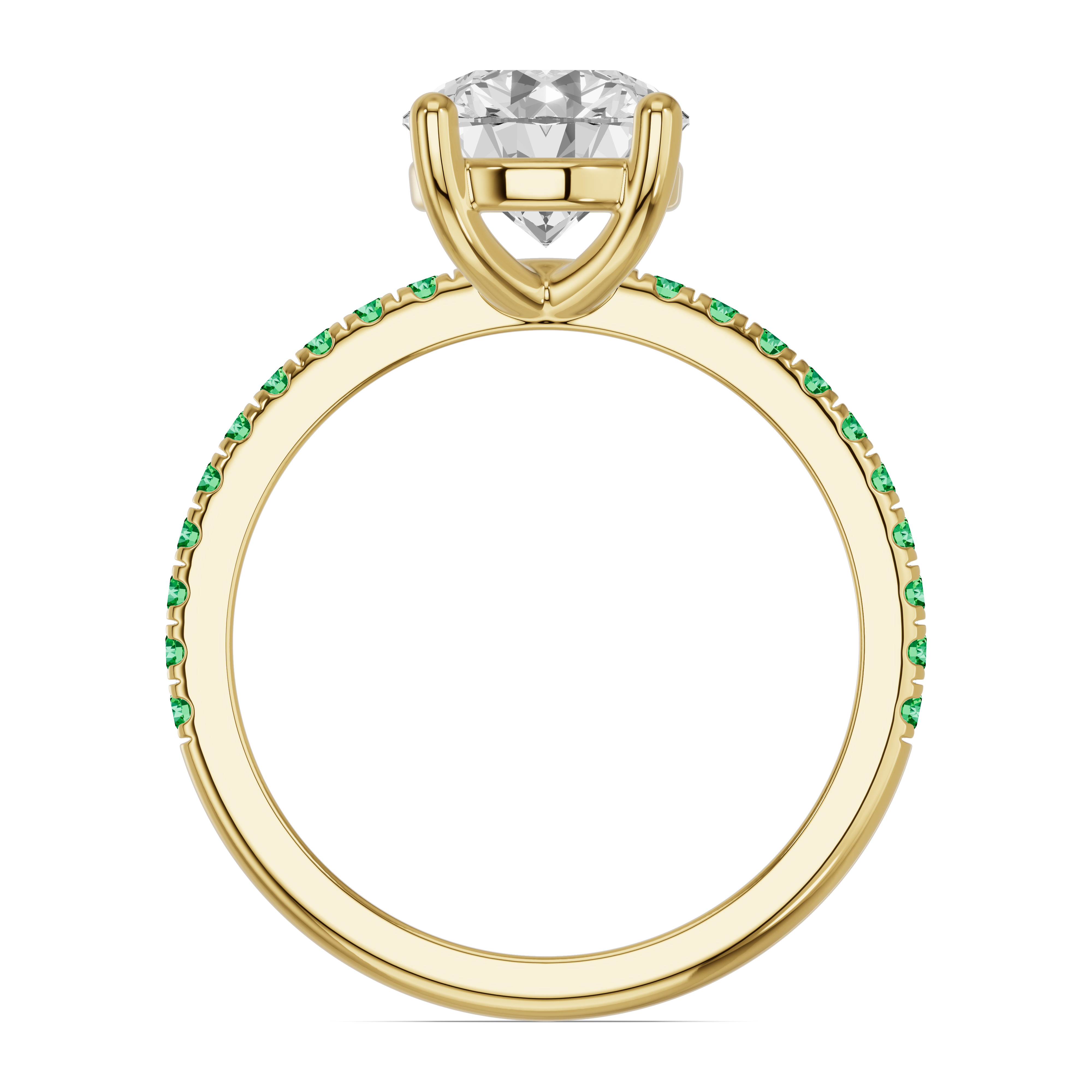 14K Yellow Gold Spectra Tsavorite Engagement Ring