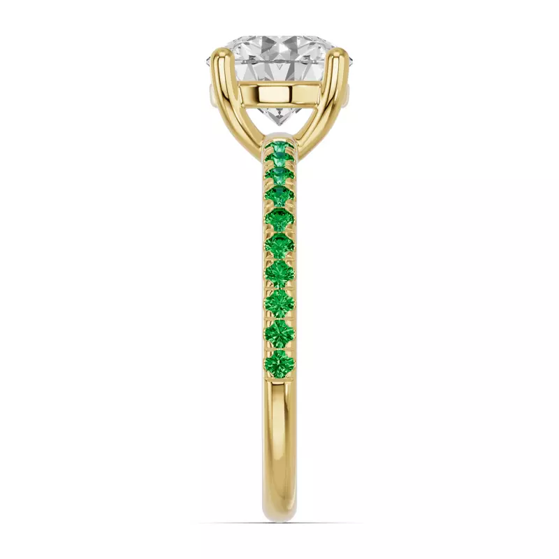 14K Yellow Gold Spectra Tsavorite Engagement Ring