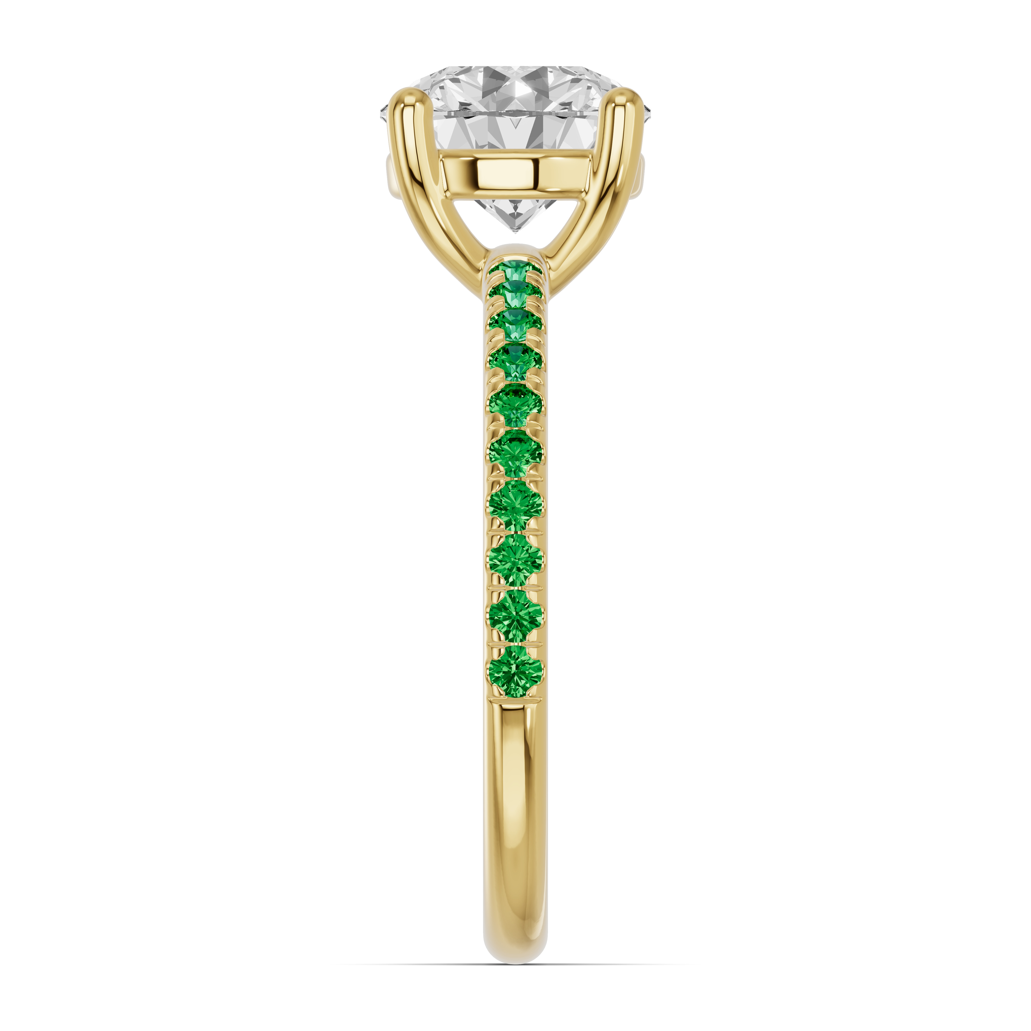 14K Yellow Gold Spectra Tsavorite Engagement Ring