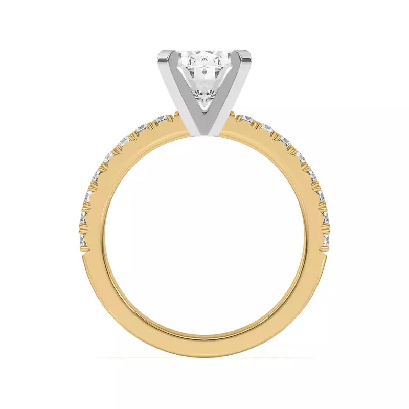 Yellow Gold 14k & White Gold 14k Mabel Classic Pavé Engagement Ring (1/3 ct. tw.)