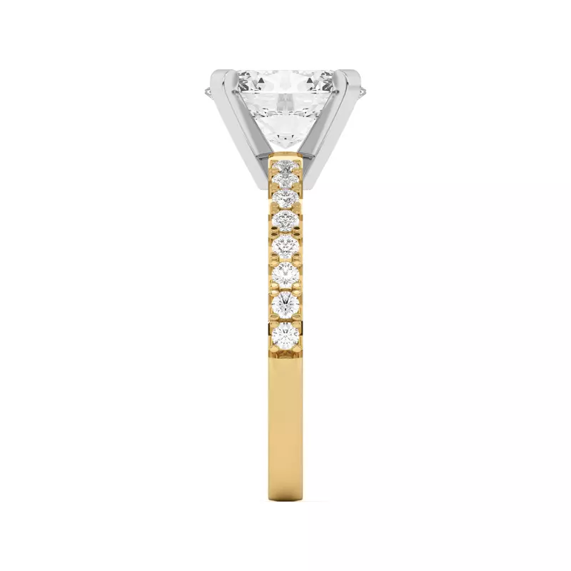 Yellow Gold 14k & White Gold 14k Mabel Classic Pavé Engagement Ring (1/3 ct. tw.)