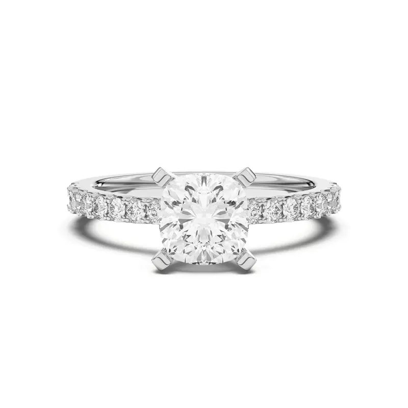 Platinum Mabel Classic Pavé Engagement Ring (1/3 ct. tw.)