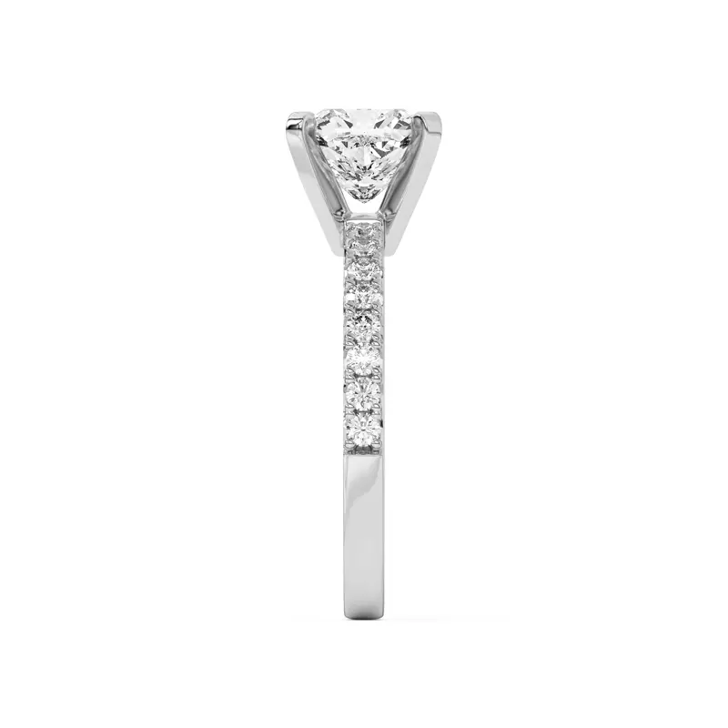 Platinum Mabel Classic Pavé Engagement Ring (1/3 ct. tw.)