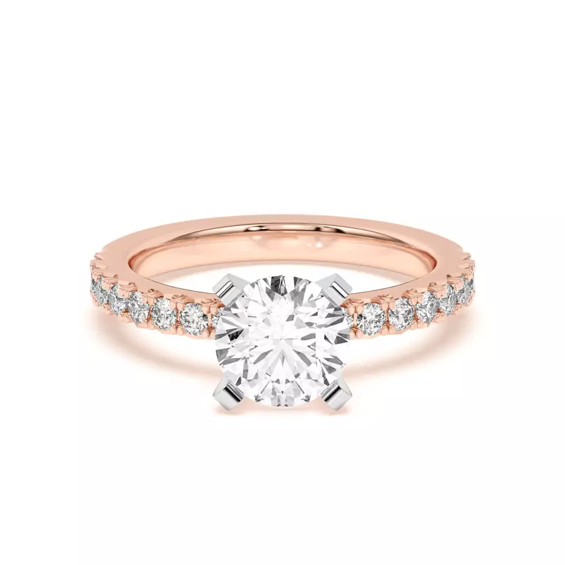 14K Rose Gold Mabel Grand Pavé Engagement Ring (1/2 ct. tw.)