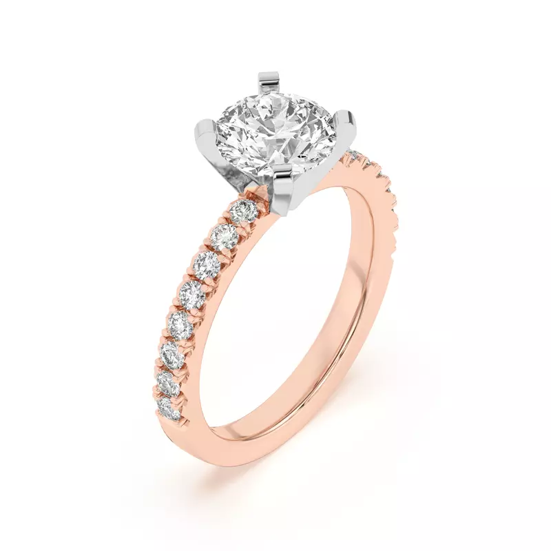 14K Rose Gold Mabel Grand Pavé Engagement Ring (1/2 ct. tw.)