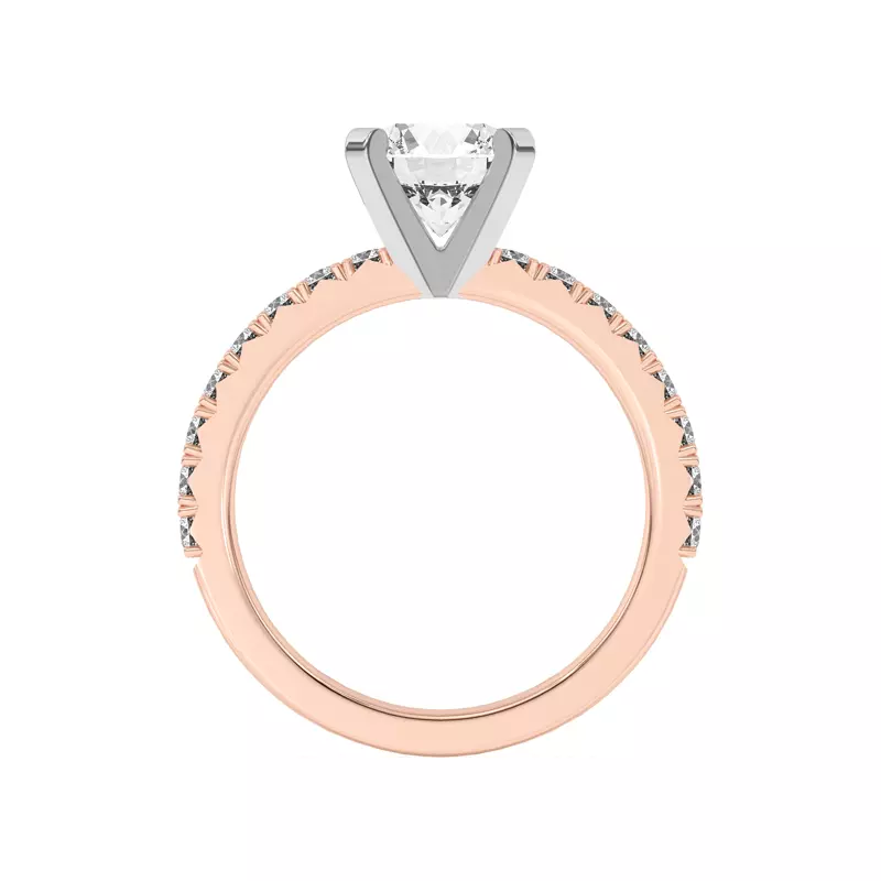 14K Rose Gold Mabel Grand Pavé Engagement Ring (1/2 ct. tw.)