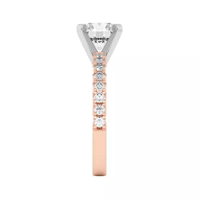 14K Rose Gold Mabel Grand Pavé Engagement Ring (1/2 ct. tw.)