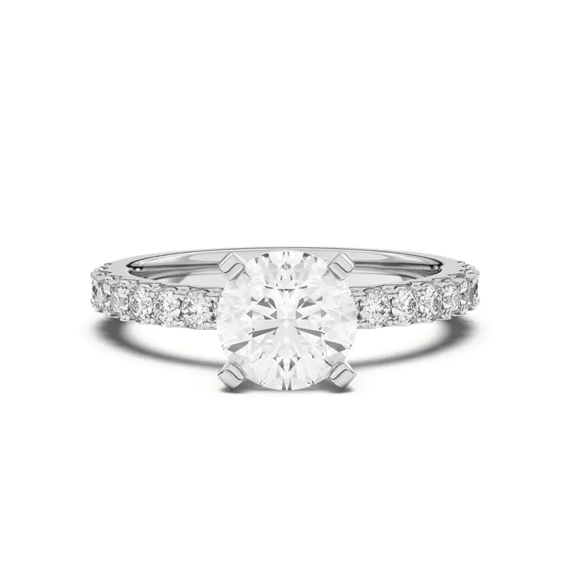 14K White Gold Mabel Grand Pavé Engagement Ring (1/2 ct. tw.)