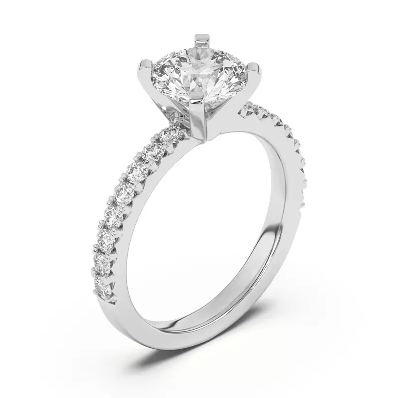 14K White Gold Mabel Grand Pavé Engagement Ring (1/2 ct. tw.)