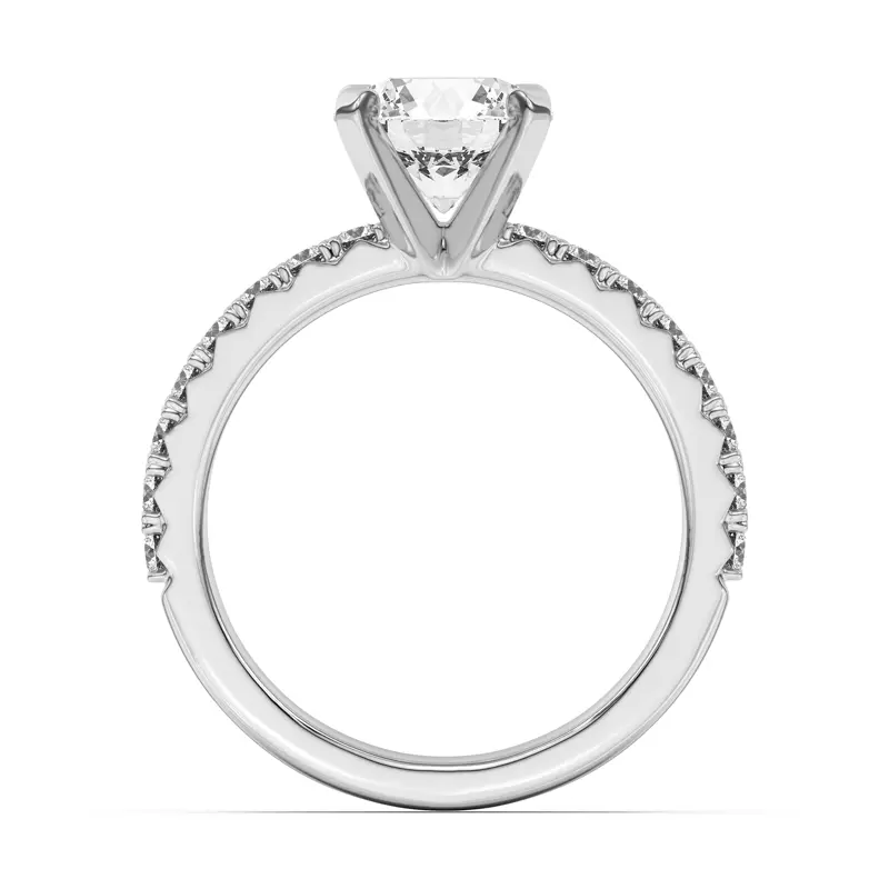 14K White Gold Mabel Grand Pavé Engagement Ring (1/2 ct. tw.)