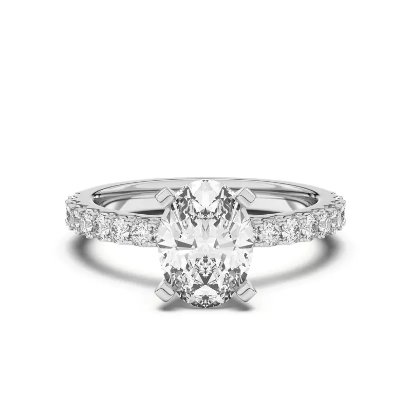 14K White Gold Mabel Grand Pavé Engagement Ring (1/2 ct. tw.)