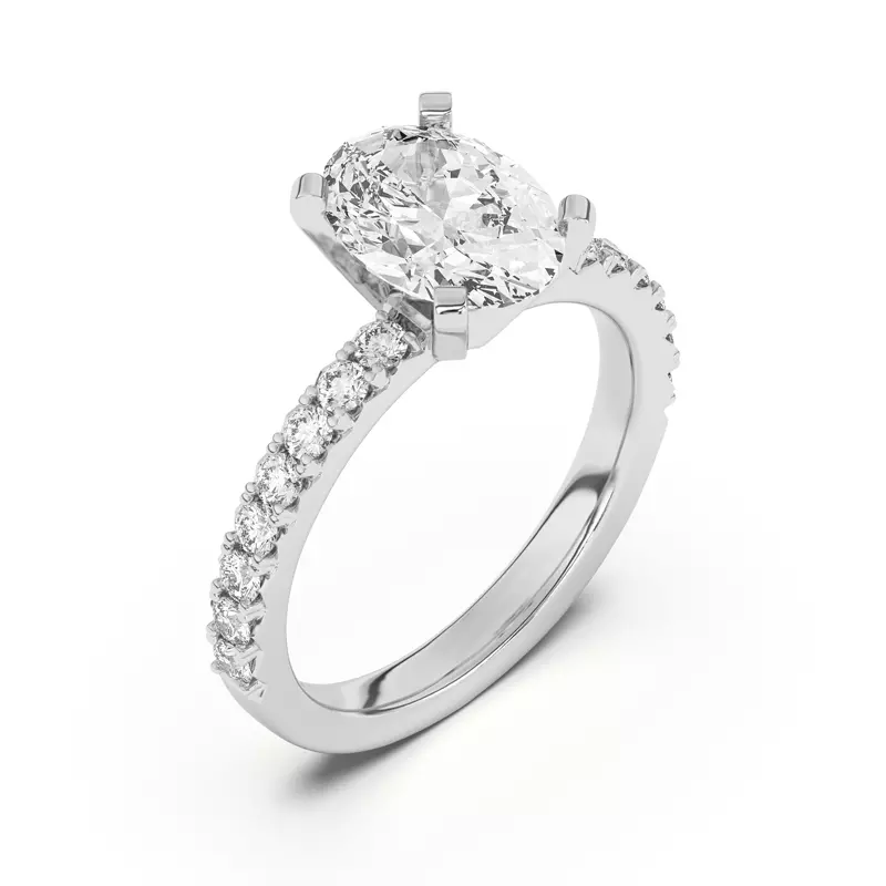 14K White Gold Mabel Grand Pavé Engagement Ring (1/2 ct. tw.)