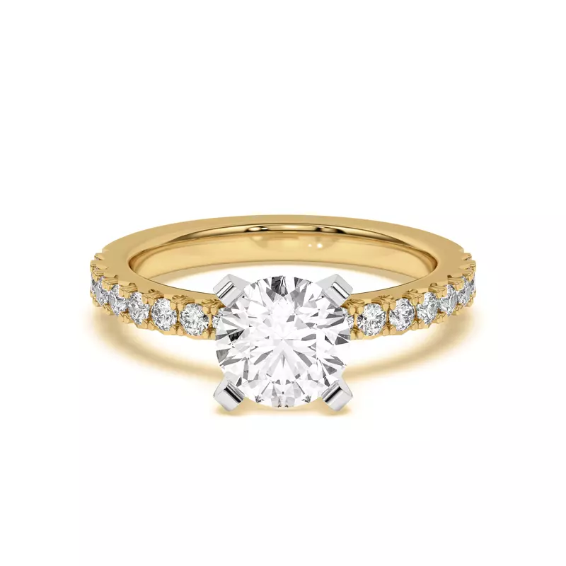 14K Yellow Gold Mabel Grand Pavé Engagement Ring (1/2 ct. tw.)