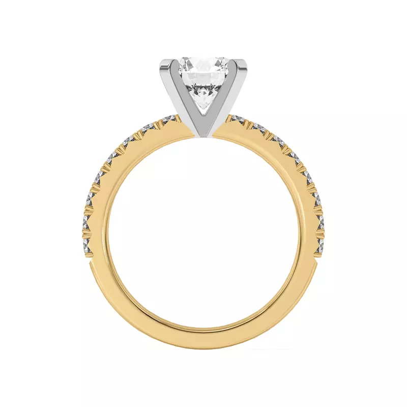 14K Yellow Gold Mabel Grand Pavé Engagement Ring (1/2 ct. tw.)