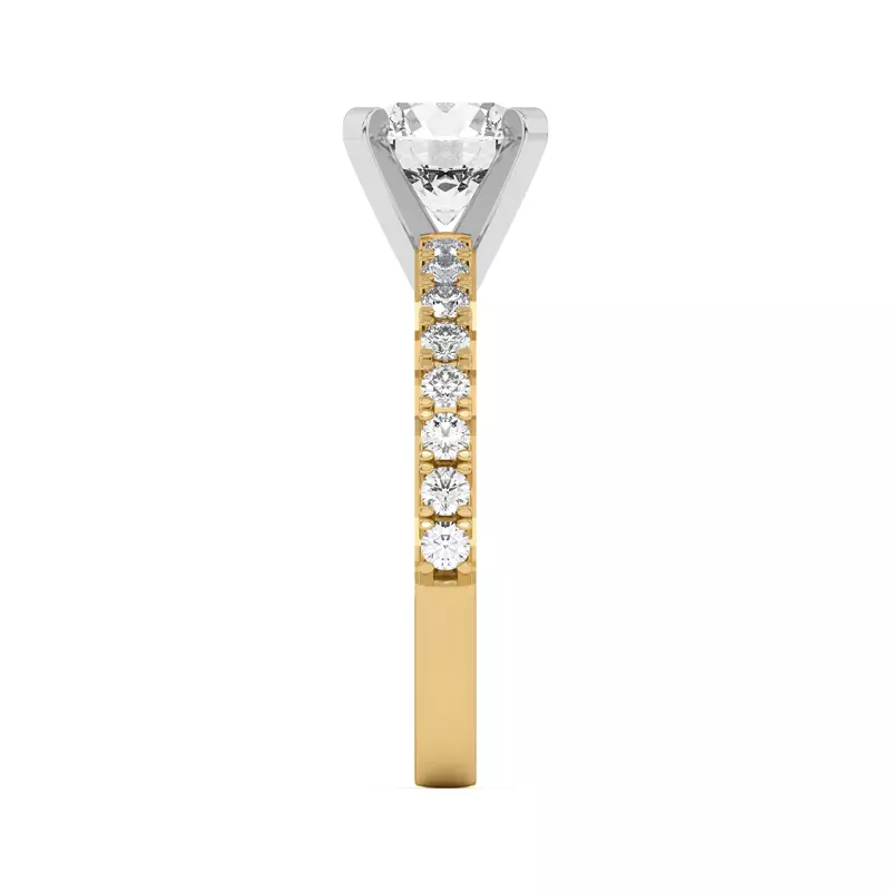 14K Yellow Gold Mabel Grand Pavé Engagement Ring (1/2 ct. tw.)