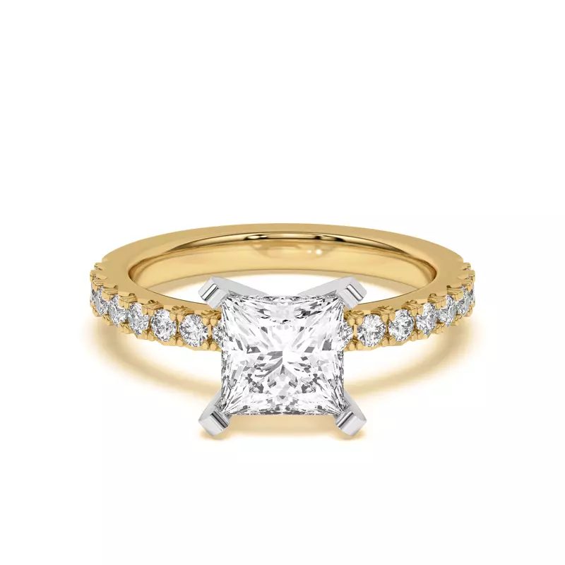 14K Yellow Gold Mabel Grand Pavé Engagement Ring (1/2 ct. tw.)