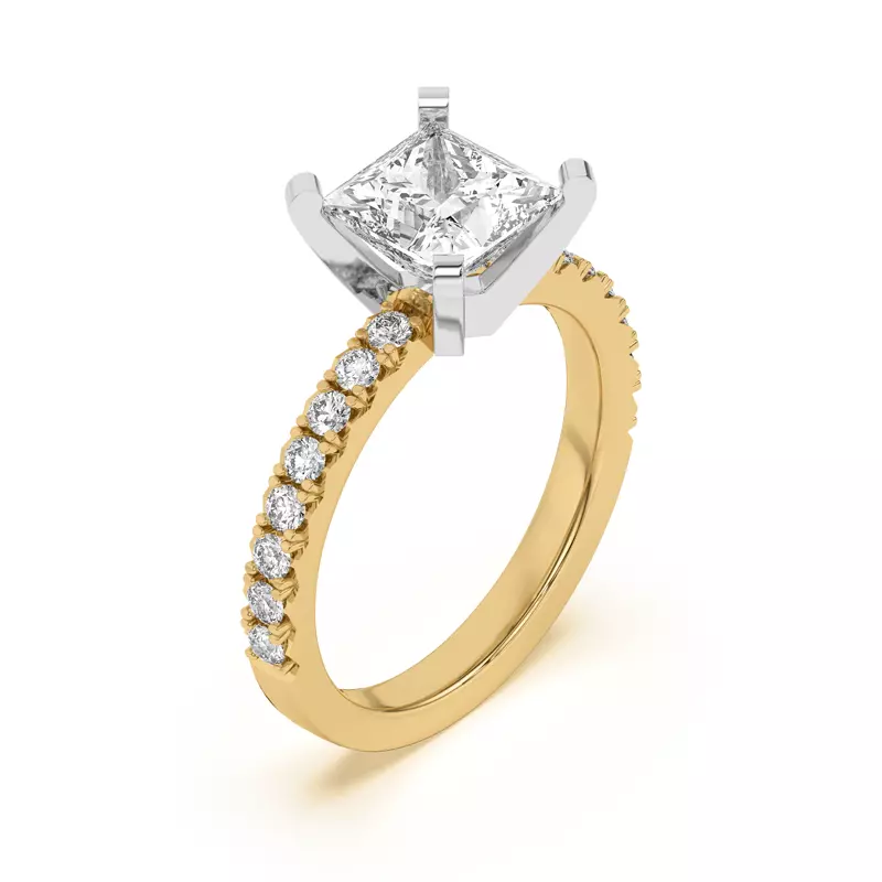 14K Yellow Gold Mabel Grand Pavé Engagement Ring (1/2 ct. tw.)