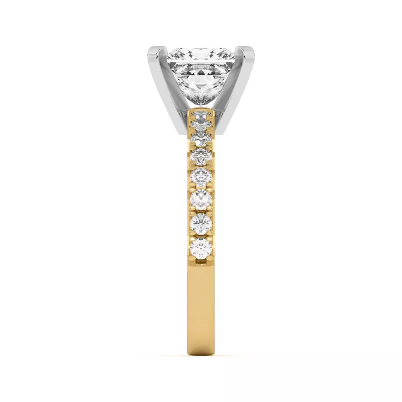14K Yellow Gold Mabel Grand Pavé Engagement Ring (1/2 ct. tw.)