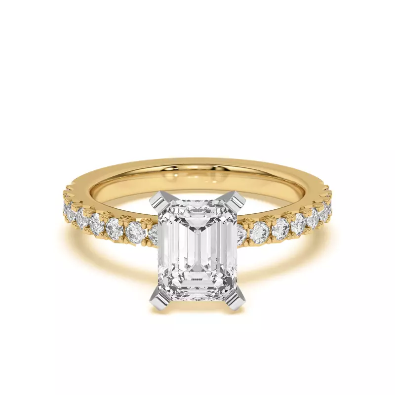 18K Yellow Gold Mabel Grand Pavé Engagement Ring (1/2 ct. tw.)