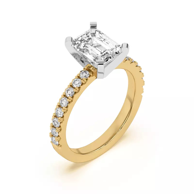 18K Yellow Gold Mabel Grand Pavé Engagement Ring (1/2 ct. tw.)