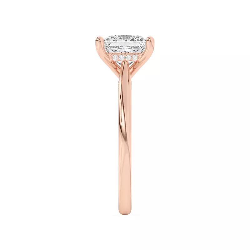 14K Rose Gold Sonja Diamond Bridge Hidden Halo Ring