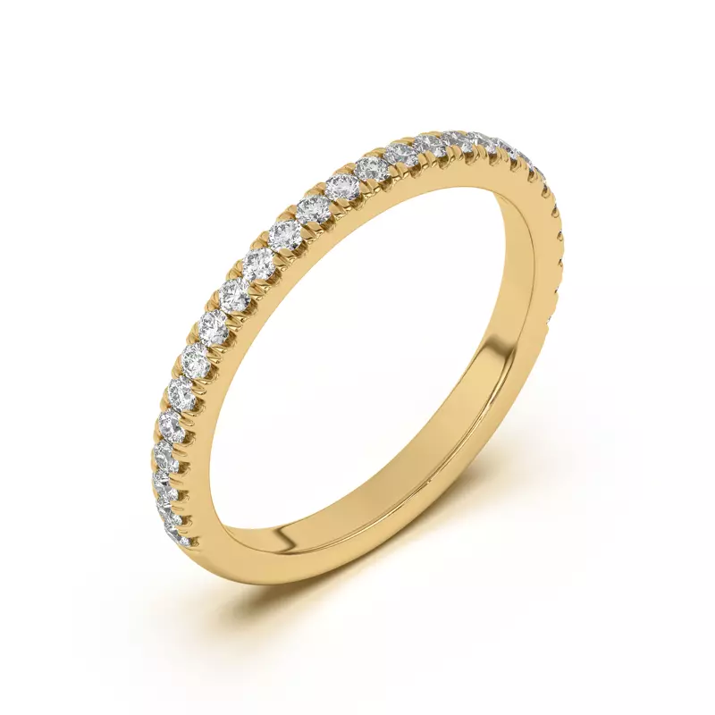14K Yellow Gold Donna Timeless Pavé Band