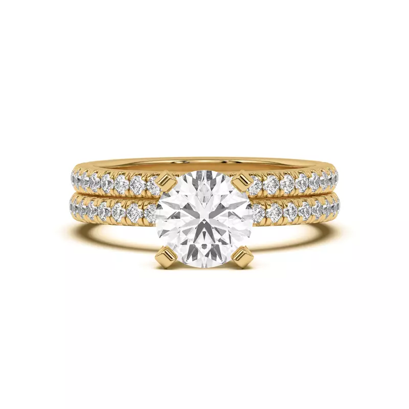 14K Yellow Gold Donna Timeless Pavé Band