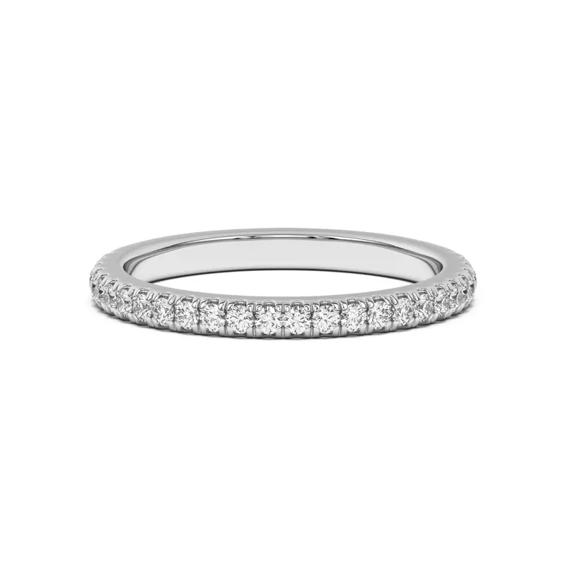 18K White Gold Donna Timeless Pavé Band