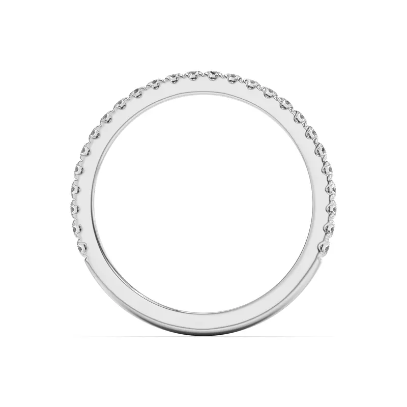 18K White Gold Donna Timeless Pavé Band
