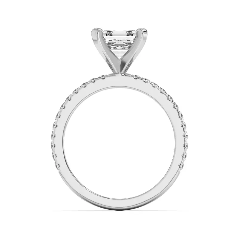 Platinum Donna Timeless Pavé Engagement Ring