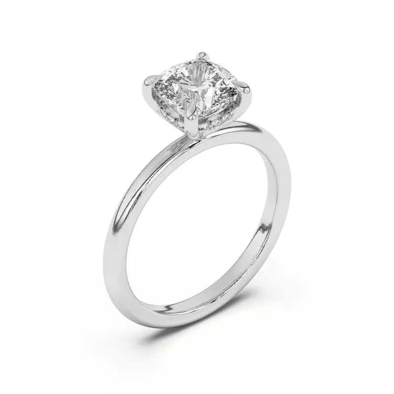 14K White Gold Joelle Hidden Halo Diamond Engagement Ring