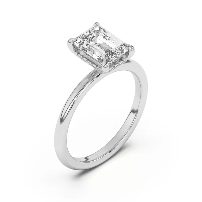 14K White Gold Joelle Hidden Halo Diamond Engagement Ring